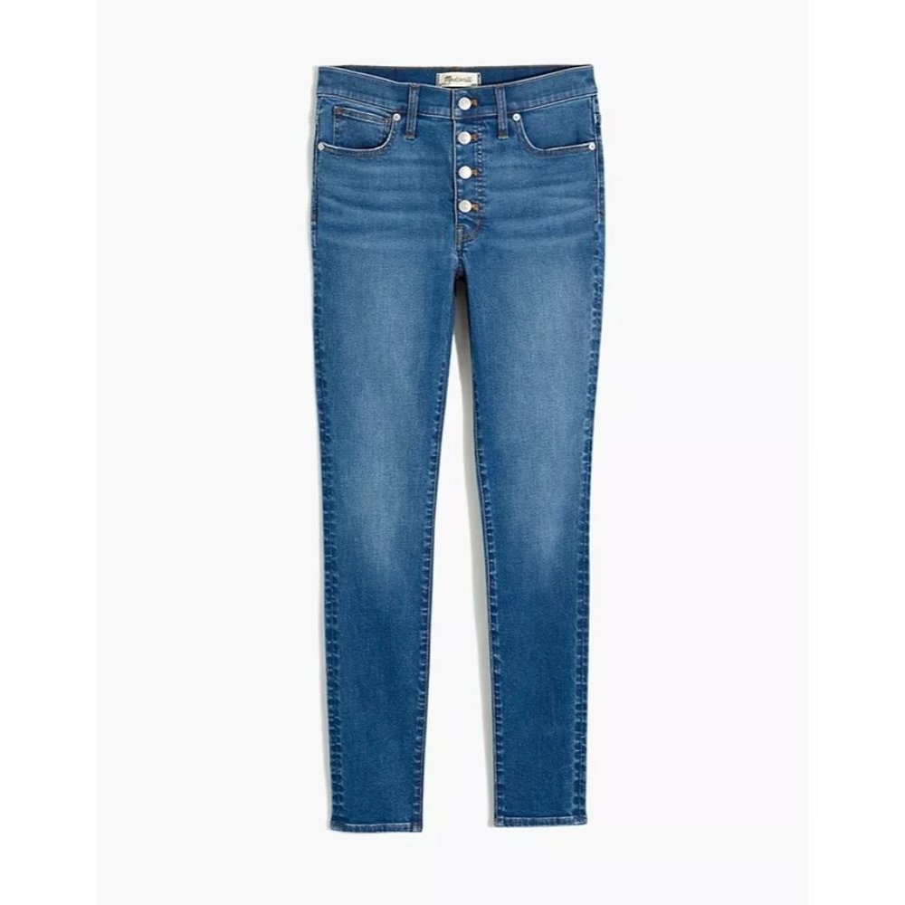 Madewell 9" Mid-Rise Skinny Button Front Women's Size 30 Varney Wash Standard